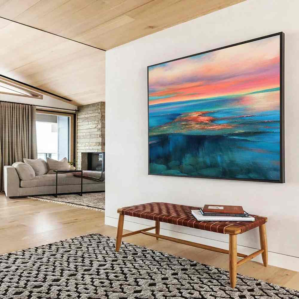 Sellers Handmade Evening Room Color Abstract Artwork XWRD4